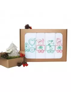 Ręczniki kuchenne do pakowania prezentów "Train"