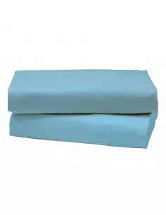 Prześcieradło bawełniane niebieskie 105 x 150 cm