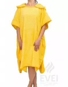 Ponczo z kapturem 80 x 90 cm, żółte