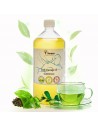 Masážní olej Zelený čaj 1000 ml
Tělový a masážní olej Zelený čaj je speciálně navržen pro všechny druhy masáží, aroma masáží a SPA procedur. Zvyšuje komfort masážního postupu a napomáhá prodloužit jeho pozitivní účinky.
Hlavní aktivní složkou masážního oleje je extrakt ze zeleného čaje, který obsahuje silný komplex vitamínů A, B, C, E, P, mikroelementů, minerálů, cenných esenciálních olejů, antioxidantů a biostimulátorů.
Zelený čaj má antioxidační a antibakteriální vlastnosti, snižuje podráždění pokožky, normalizuje metabolické procesy v kožní tkáni a pokožku regeneruje. Stimuluje krevní oběh, podporuje eliminaci toxinů, pomáhá řešit strie a celulitidu.
Svěží vůně zeleného čaje je ideální v každém ročním období, pomáhá relaxovat, zmírňuje stres a únavu a obnovuje nervový systém.