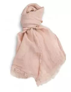 Szalik lniany jasnoróżowy