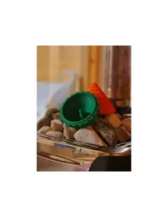 Forma do kul lodowych do sauny, zielono-pomarańczowa