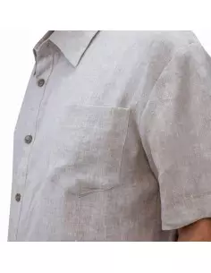 Lniana koszula z krótkim rękawem, naturalna 2