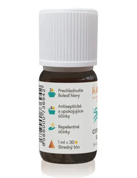 Hanus Esencia Citronelová silica, Srí Lanka 10 ml