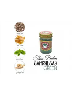 Ziołowy balsam do masażu, zielony SAMBHESAJ 200 g 2