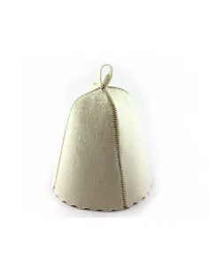 Czapka do sauny 100% wełny, biała