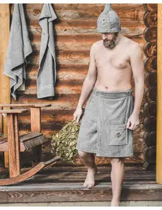 Męski zestaw do sauny, szary