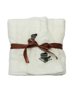 Zestaw do sauny męskiej, kremowy