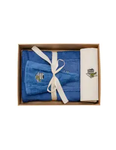 Zestaw upominkowy do sauny dla kobiet, niebieski