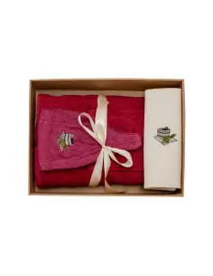 Zestaw upominkowy Sauna dla kobiet, bordowy