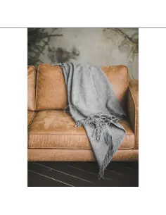 Koc wełniany ciemnoszary, 140 x 240 cm, 100% wełna 2