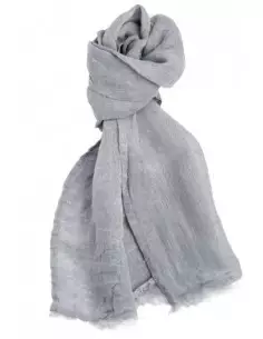 Ľanový šál sivý 2