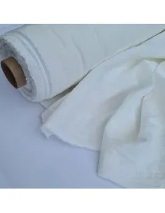 Tkanina lniana w kolorze białym, mlecznobiałym (szerokość...