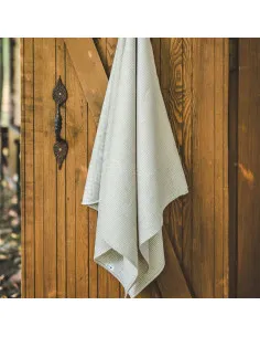 Lniany ręcznik bawełniany Biały 70 x 145 cm