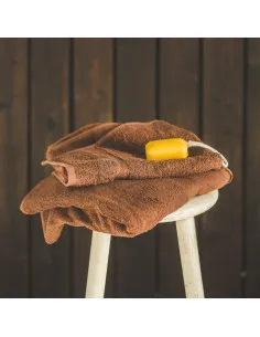 Ręcznik bawełniany brązowy, 70 x 140 cm