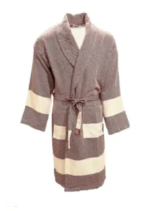 Bawełniany szlafrok Hamam, bordowy