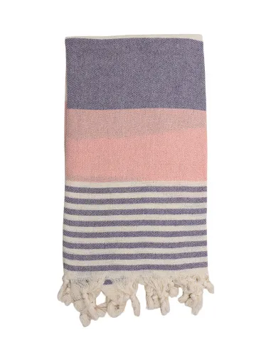 Hammam osuška 100 x 180 cm, fialovo-lososová
