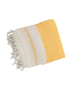 Ręcznik kąpielowy Hammam Waves 100 x 180 cm, żółty 2